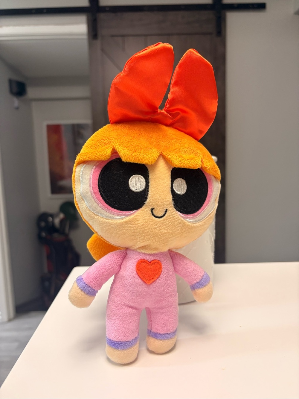 Powerpuff Girls Blossom spin master 2017  pink pajamas red bow HTF